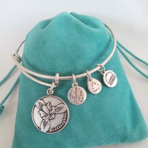 Alex and Ani GODDAUGHTER Silver Charms Bracelet adjustable Size